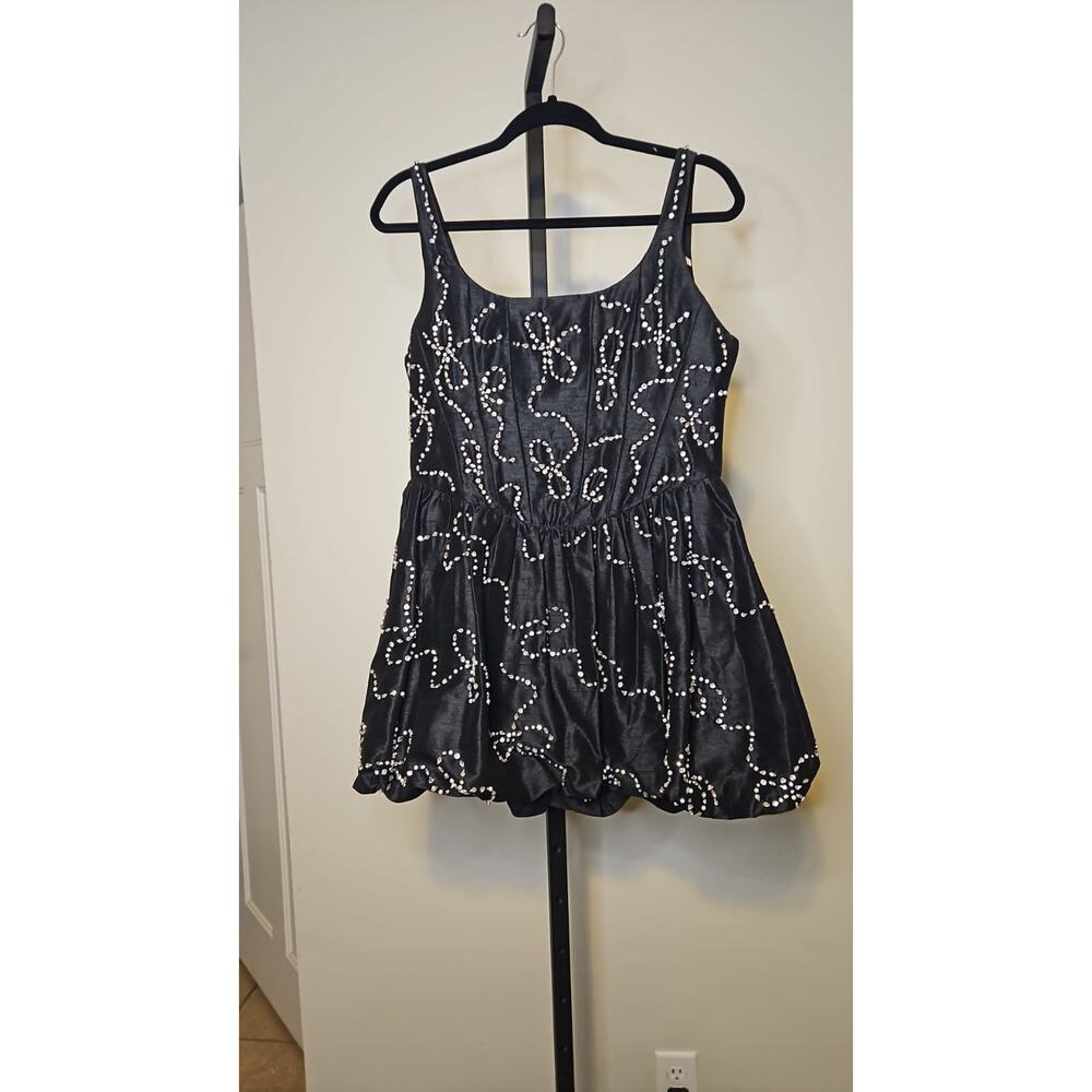 LoveShackFancy Brookhaven Crystal Embellished Party Mini Dress - Picture 2 of 10